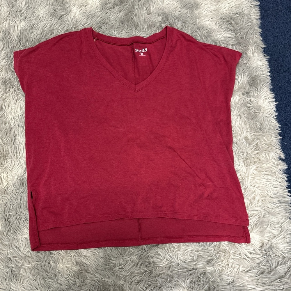 Junior, stretchy T-shirt, V-neck